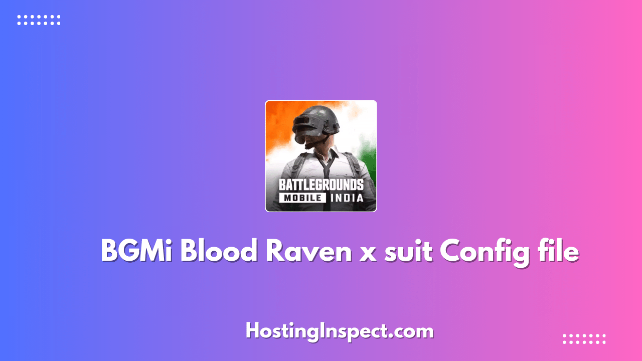 BGMi Blood Raven x suit Config file Reality